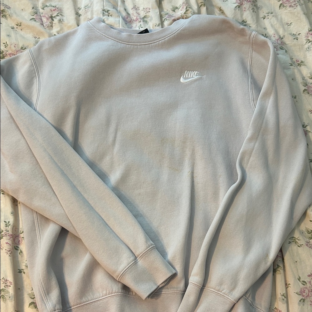 Nike Men's Soft Gray Crewneck Sweater